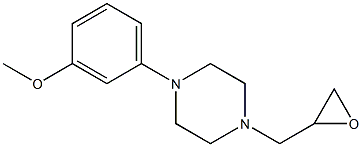 1-(3-methoxyphenyl)-4-(oxiran-2-ylmethyl)piperazine Struktur