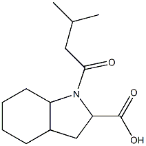 1-(3-methylbutanoyl)octahydro-1H-indole-2-carboxylic acid Struktur