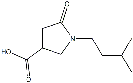 1-(3-methylbutyl)-5-oxopyrrolidine-3-carboxylic acid Struktur