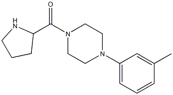 1-(3-methylphenyl)-4-(pyrrolidin-2-ylcarbonyl)piperazine Struktur