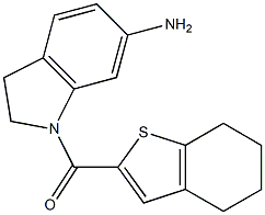 1-(4,5,6,7-tetrahydro-1-benzothiophen-2-ylcarbonyl)-2,3-dihydro-1H-indol-6-amine Struktur