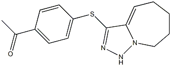 1-(4-{5H,6H,7H,8H,9H-[1,2,4]triazolo[3,4-a]azepin-3-ylsulfanyl}phenyl)ethan-1-one Struktur