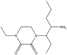 1-(4-aminoheptan-3-yl)-4-ethylpiperazine-2,3-dione Struktur