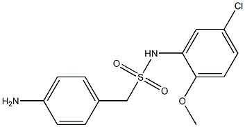 1-(4-aminophenyl)-N-(5-chloro-2-methoxyphenyl)methanesulfonamide Struktur