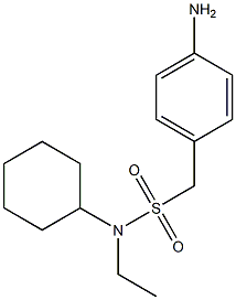 1-(4-aminophenyl)-N-cyclohexyl-N-ethylmethanesulfonamide Struktur