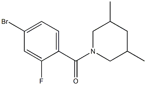 1-(4-bromo-2-fluorobenzoyl)-3,5-dimethylpiperidine Struktur