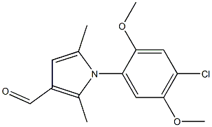 1-(4-chloro-2,5-dimethoxyphenyl)-2,5-dimethyl-1H-pyrrole-3-carbaldehyde Struktur