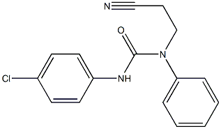 1-(4-chlorophenyl)-3-(2-cyanoethyl)-3-phenylurea Struktur