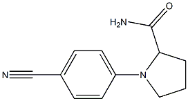 1-(4-cyanophenyl)pyrrolidine-2-carboxamide Struktur