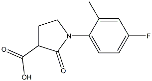 1-(4-fluoro-2-methylphenyl)-2-oxopyrrolidine-3-carboxylic acid Struktur