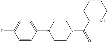 1-(4-fluorophenyl)-4-(piperidin-2-ylcarbonyl)piperazine Struktur