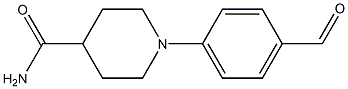 1-(4-formylphenyl)piperidine-4-carboxamide Struktur