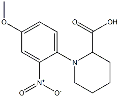 1-(4-methoxy-2-nitrophenyl)piperidine-2-carboxylic acid Struktur