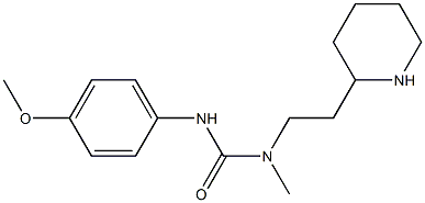 1-(4-methoxyphenyl)-3-methyl-3-[2-(piperidin-2-yl)ethyl]urea Struktur