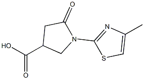 1-(4-methyl-1,3-thiazol-2-yl)-5-oxopyrrolidine-3-carboxylic acid Struktur