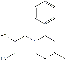 1-(4-methyl-2-phenylpiperazin-1-yl)-3-(methylamino)propan-2-ol Struktur