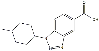 1-(4-methylcyclohexyl)-1H-1,2,3-benzotriazole-5-carboxylic acid Struktur