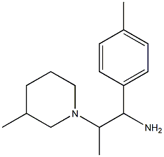 1-(4-methylphenyl)-2-(3-methylpiperidin-1-yl)propan-1-amine Struktur