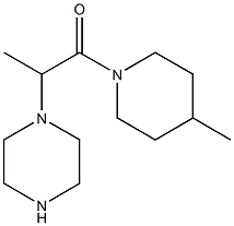 1-(4-methylpiperidin-1-yl)-2-(piperazin-1-yl)propan-1-one Struktur