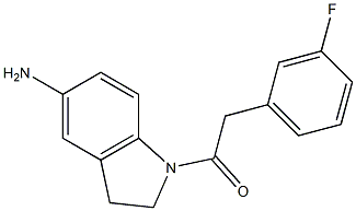 1-(5-amino-2,3-dihydro-1H-indol-1-yl)-2-(3-fluorophenyl)ethan-1-one Struktur