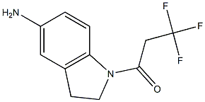 1-(5-amino-2,3-dihydro-1H-indol-1-yl)-3,3,3-trifluoropropan-1-one Struktur