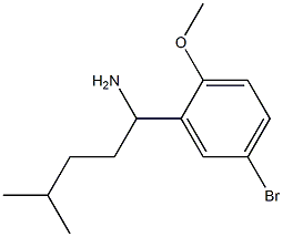 1-(5-bromo-2-methoxyphenyl)-4-methylpentan-1-amine Struktur