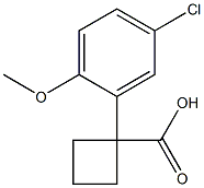 1-(5-chloro-2-methoxyphenyl)cyclobutane-1-carboxylic acid Struktur