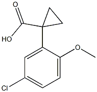 1-(5-chloro-2-methoxyphenyl)cyclopropane-1-carboxylic acid Struktur