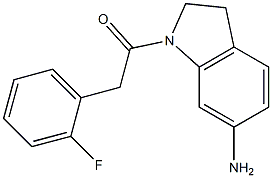 1-(6-amino-2,3-dihydro-1H-indol-1-yl)-2-(2-fluorophenyl)ethan-1-one Struktur