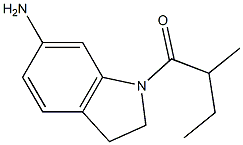 1-(6-amino-2,3-dihydro-1H-indol-1-yl)-2-methylbutan-1-one Struktur