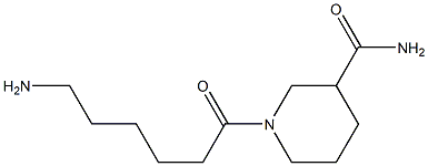 1-(6-aminohexanoyl)piperidine-3-carboxamide Struktur