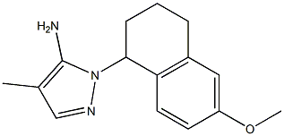 1-(6-methoxy-1,2,3,4-tetrahydronaphthalen-1-yl)-4-methyl-1H-pyrazol-5-amine Struktur