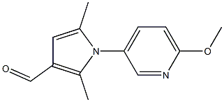 1-(6-methoxypyridin-3-yl)-2,5-dimethyl-1H-pyrrole-3-carbaldehyde Struktur