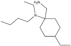 1-(aminomethyl)-N-butyl-N,4-diethylcyclohexan-1-amine Struktur