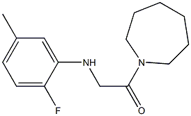 1-(azepan-1-yl)-2-[(2-fluoro-5-methylphenyl)amino]ethan-1-one Struktur