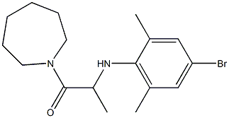 1-(azepan-1-yl)-2-[(4-bromo-2,6-dimethylphenyl)amino]propan-1-one Struktur