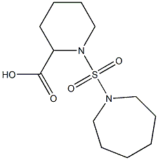 1-(azepane-1-sulfonyl)piperidine-2-carboxylic acid Struktur