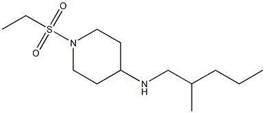 1-(ethanesulfonyl)-N-(2-methylpentyl)piperidin-4-amine Struktur