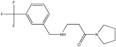 1-(pyrrolidin-1-yl)-3-({[3-(trifluoromethyl)phenyl]methyl}amino)propan-1-one Struktur