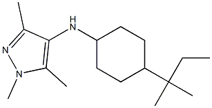 1,3,5-trimethyl-N-[4-(2-methylbutan-2-yl)cyclohexyl]-1H-pyrazol-4-amine Struktur