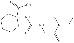 1-[({[2-(diethylamino)-2-oxoethyl]amino}carbonyl)amino]cyclohexanecarboxylic acid Struktur