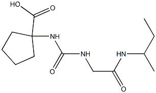 1-[({[2-(sec-butylamino)-2-oxoethyl]amino}carbonyl)amino]cyclopentanecarboxylic acid Struktur