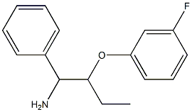 1-[(1-amino-1-phenylbutan-2-yl)oxy]-3-fluorobenzene Struktur