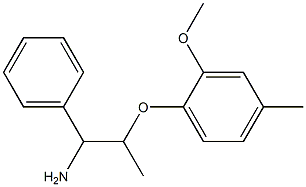 1-[(1-amino-1-phenylpropan-2-yl)oxy]-2-methoxy-4-methylbenzene Struktur