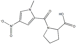 1-[(1-methyl-4-nitro-1H-pyrrol-2-yl)carbonyl]pyrrolidine-2-carboxylic acid Struktur