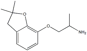 1-[(2,2-dimethyl-2,3-dihydro-1-benzofuran-7-yl)oxy]propan-2-amine Struktur