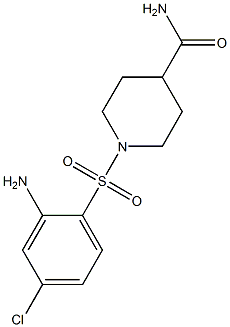 1-[(2-amino-4-chlorobenzene)sulfonyl]piperidine-4-carboxamide Struktur