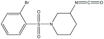 1-[(2-bromobenzene)sulfonyl]-3-isocyanatopiperidine Struktur