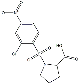 1-[(2-chloro-4-nitrobenzene)sulfonyl]pyrrolidine-2-carboxylic acid Struktur