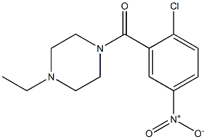 1-[(2-chloro-5-nitrophenyl)carbonyl]-4-ethylpiperazine Struktur